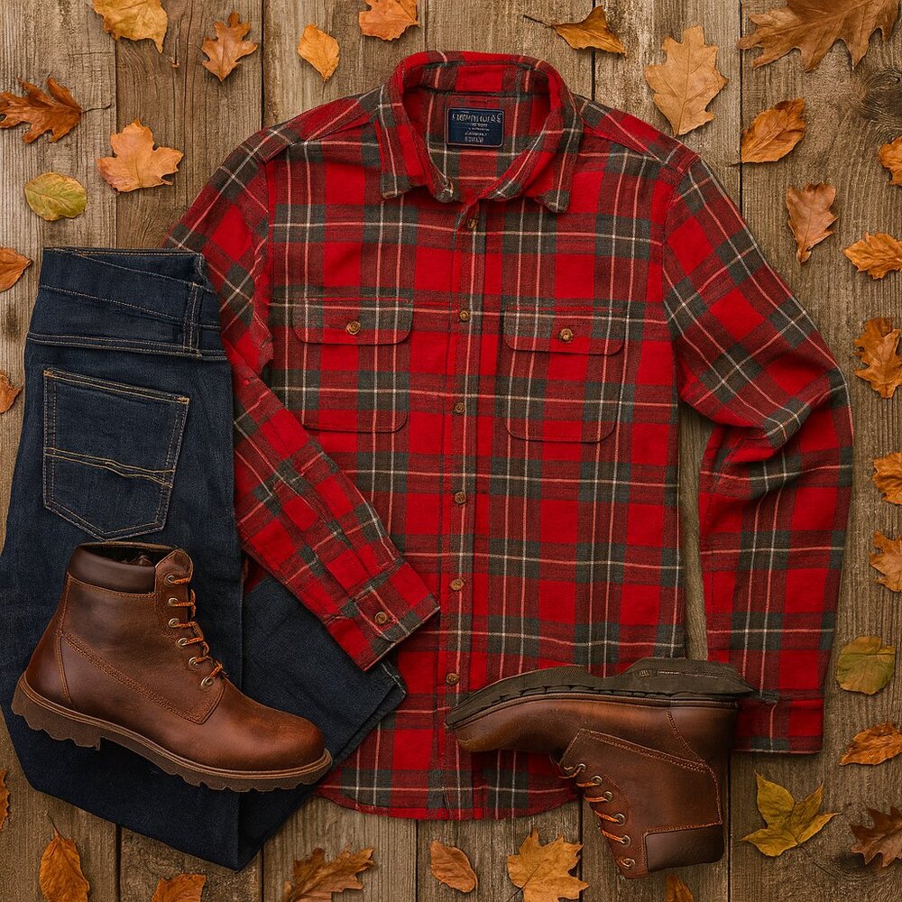 Abercrombie & Fitch 100% Cotton Red Gray Plaid Flannel Button Down Men’s XXL - Picture 15 of 15